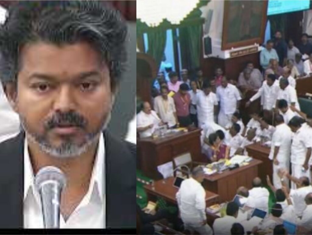 பேரவையில் திமுக உறுப்பினர்கள் திடீர் தர்ணா! முதலமைச்சர் பேச்சுக்கு பதிலளிக்க அனுமதி மறுக்கப்பட்டதால் சபாநாயகர் இருக்க முற்றுகை!