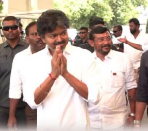 கோயம்புத்தூரில் முதலமைச்சர் விஜய்! – தாராபுரம் இடைத்தேர்தல் பரப்புரைக்காக வருகை கோவை வந்தடைந்தார் விஜய்