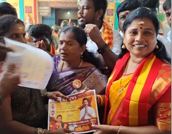 திமுக மூடிய அம்மா உணவகங்களை முதலமைச்சர் புதுப்பித்துள்ளார்! - மதுராந்தகம் தவெக வேட்பாளர் மரகதம் குமரவேல் பேட்டி