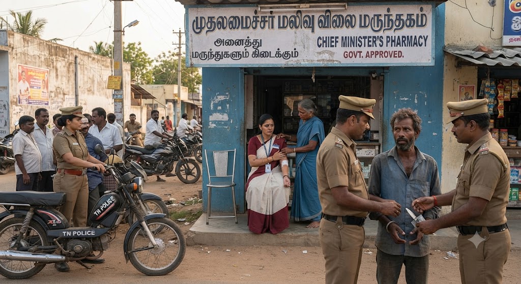 கடலூர் மாவட்டம் பண்ருட்டியில் அதிர்ச்சி: முதல்வர் மருந்தக பெண் ஊழியருக்கு கத்திகுத்து!