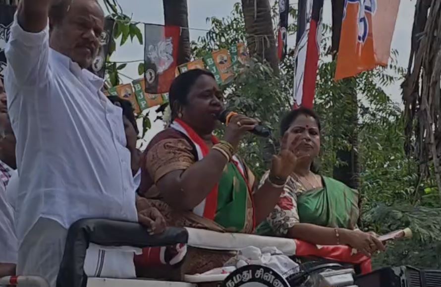 "இது அநீதிக்கும் தர்மத்திற்கும் நடக்கும் தேர்தல்": மதுராந்தகம் இடைத்தேர்தலில் அதிமுக வேட்பாளர் கணித சம்பத் அனல் பறக்கும் பிரச்சாரம்!