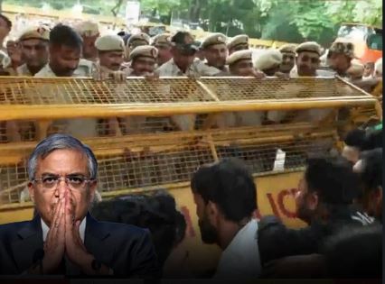 தலைமைத் தேர்தல் ஆணையர் ஞானேஷ் குமார் ராஜினாமா செய்யக்கோரி இளைஞர் காங்கிரஸ் டெல்லியில் வீரியமிக்க ஆர்ப்பாட்டம்!