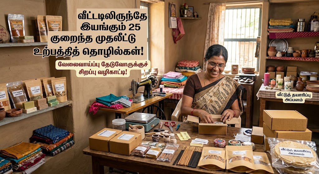 "வீட்டிலிருந்தே இயங்கும் 25 குறைந்த முதலீட்டு உற்பத்தித் தொழில்கள்!" – வேலைவாய்ப்பு தேடுவோருக்குச் சிறப்பு வழிகாட்டி!