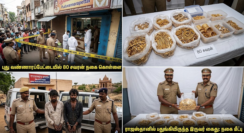 புது வண்ணாரப்பேட்டையில் 80 சவரன் நகை கொள்ளை: ராஜஸ்தானில் பதுங்கியிருந்த இருவர் கைது!