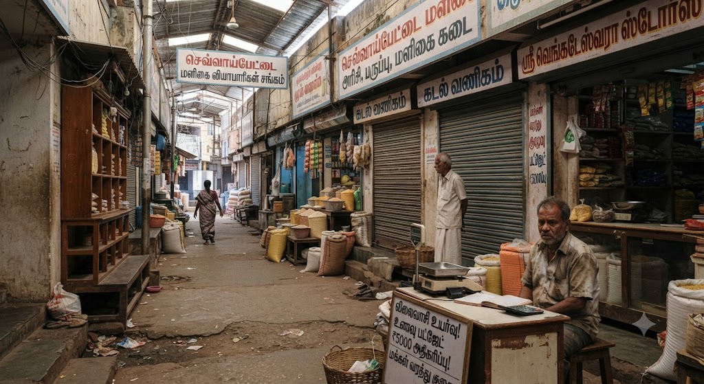 விலைவாசி உயர்வால் வெறிச்சோடிய செவ்வாய்பேட்டை மளிகை மார்க்கெட் – ரூ.5 ஆயிரம் அதிகரித்த உணவு பட்ஜெட்!