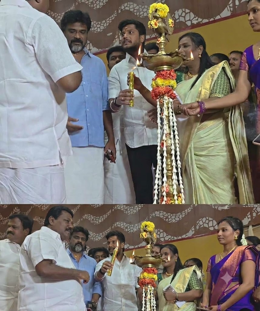 திருச்சியில் காங்கிரஸ் எம்.பி.-தவெக எம்.எல்.ஏ. இடையே மோதல்! குத்துவிளக்கேற்றும் நிகழ்வில் பரபரப்பு – அமைச்சர் ரமேஷ் சமரசம்