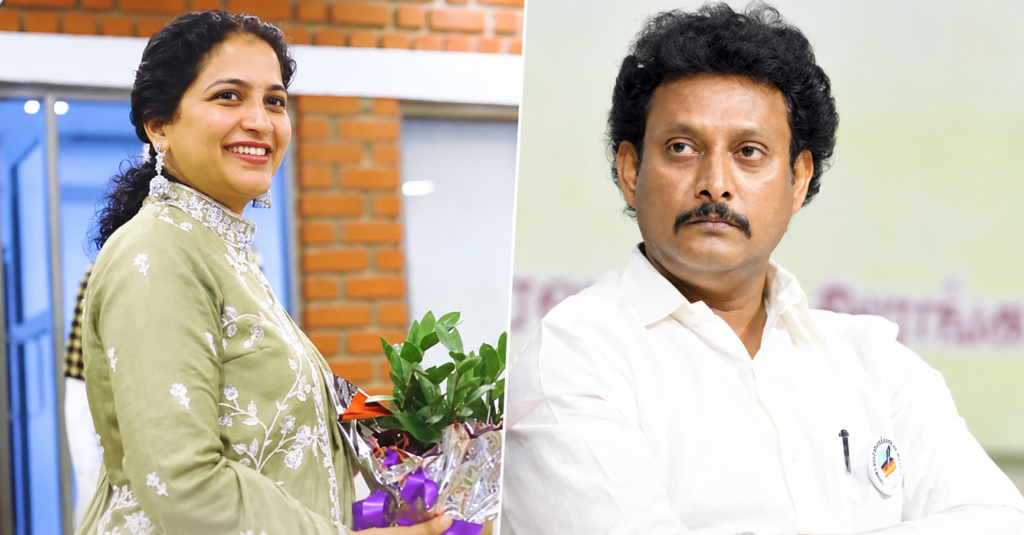 அன்பில் மகேஷ் மீதான ரூ.400 கோடி லஞ்சப் புகார் வழக்கு: தொழிலதிபர் சண்முகபிரியா வீட்டில் போலீசார் சோதனை!