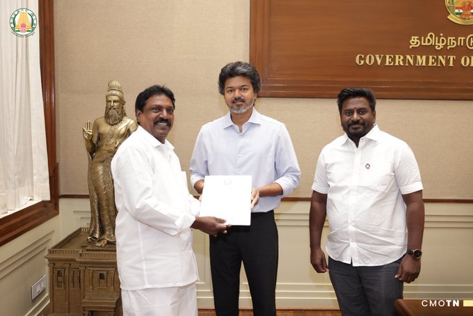 தமிழ்நாடு இயல் இசை நாடகமன்ற தலைவராக புஷ்பவனம் குப்புசாமி நியமனம் – முதல்வரிடம் ஆணை பெற்றார்