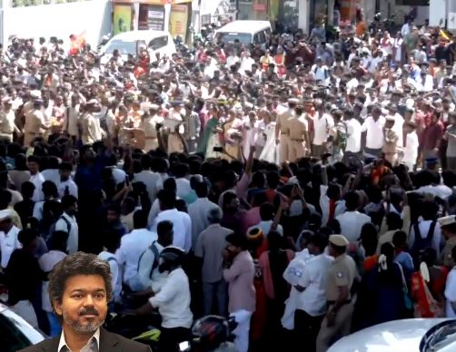கோவை விமான நிலையம் முதல் காந்திபுரம் வரை முதலமைச்சர் விஜய் ரோடு ஷோ! – சாரை சாரையாகக் குவியும் பொதுமக்கள்