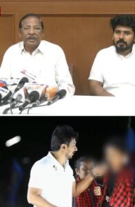 தாராபுரத்தில் விஜயுடன் மாட்டு வண்டியில் இருந்தவர் யார்? காவல்துறைக்கு ஆர்.எஸ். பாரதி அடுக்கடுக்கான கேள்வி