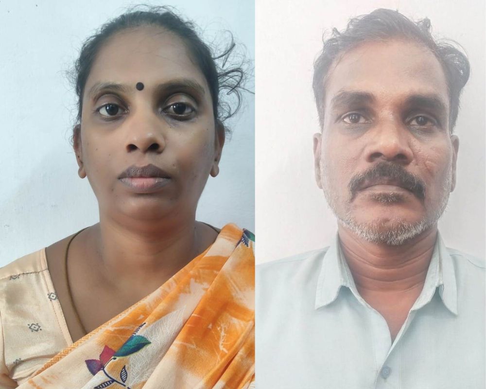 தண்டையார்பேட்டையில் தீபாவளி பண்டு சீட்டு நடத்தி ரூ.23.16 லட்சம் மோசடி! கோவையில் தலைமறைவாக இருந்த தம்பதி அதிரடி கைது!