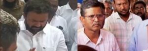 விசில் சின்னத்திற்கு வாக்களிக்க கூறியதாக புகார் – எதிர்க்கட்சியினர் வாக்குவாதம்