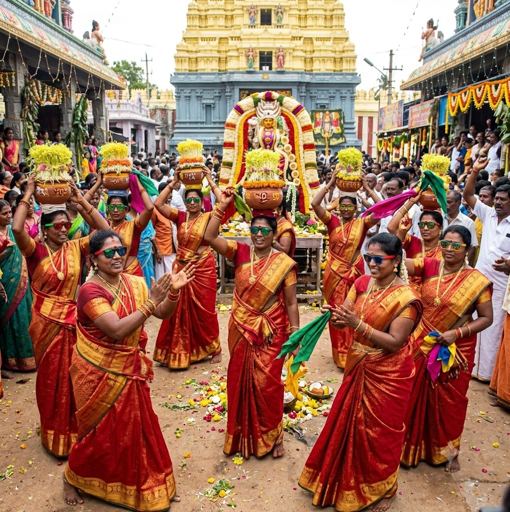 ராமேஸ்வரம் வீரமுத்து மாரியம்மன் கோயில் முளைப்பாரி திருவிழா – பாரம்பரிய உடையில் பெண்களின் கும்மியாட்டம், ஒயிலாட்டம்