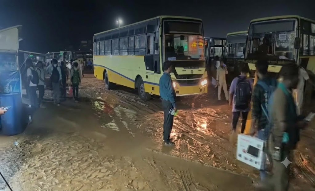 மறைமலைநகர் தற்காலிக பேருந்து நிலையத்தில் சிறப்புப் பேருந்து சேவை நிறுத்தம்! மீண்டும் கிளாம்பாக்கத்தில் இருந்து இயக்கம்