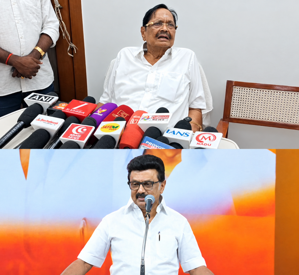 அது உருவகேலி கிடையாது..– தவெக வேட்பாளர் சத்யபாமா குறித்து ஸ்டாலின் பேசியதற்கு துரைமுருகன் பதில்!