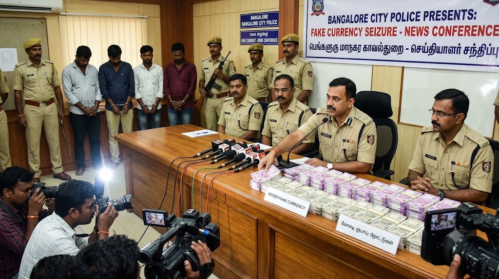 பெங்களூருவில் ரூ.21.68 லட்சம் போலி ரூபாய் நோட்டுகள் பறிமுதல் – 7 பேர் கைது!