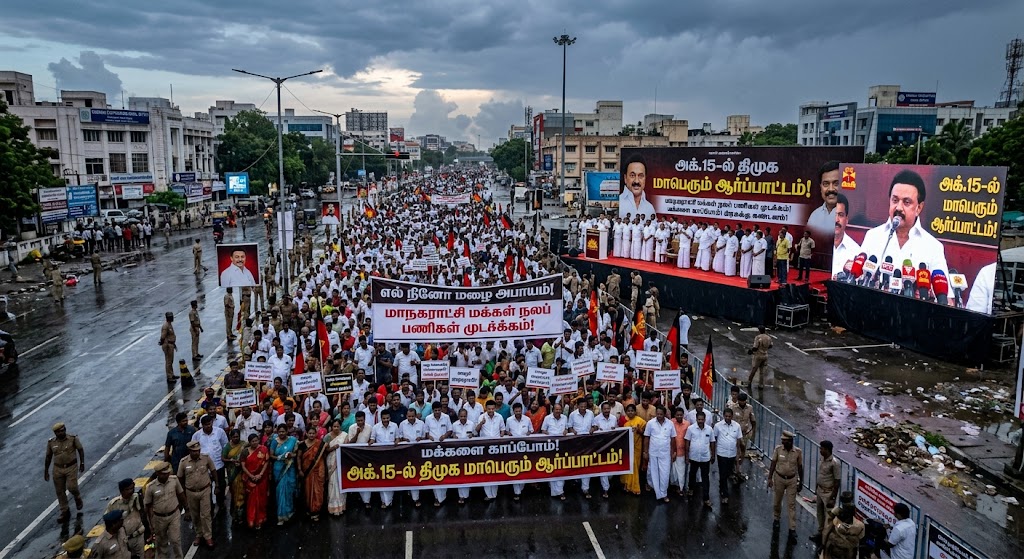 எல் நினோ மழை அபாயம், மாநகராட்சி மக்கள் நலப் பணிகள் முடக்கம்: தவெக அரசைக் கண்டித்து அக்.15-ல் திமுக மாபெரும் ஆர்ப்பாட்டம்!