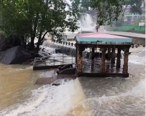 கன்னியாகுமரியில் தொடர் மழை எதிரொலி: திற்பரப்பு அருவியில் ஆர்ப்பரித்துக் கொட்டும் தண்ணீர் – சுற்றுலாப் பயணிகள் குளிக்கத் தடை!