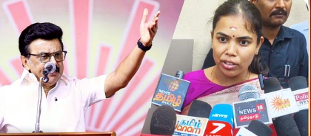 அண்ணா, பெரியாரை நீக்கிவிட்டு சிவாஜி கிருஷ்ணமூர்த்தியை வைத்துக்கொள்ளலாம்! – ஸ்டாலினுக்கு அமைச்சர் கீர்த்தனா காட்டம்